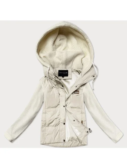 Dámská bunda v barvě ecru s rukávy Miss model 21061440 - Miss TiTi