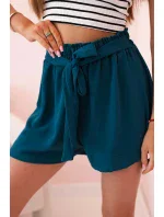 Viskózové šortky viazané v páse