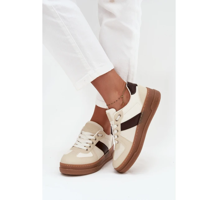 Dámské tenisky na platformě béžové model 21711957 - Boto