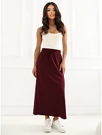 Dámská sukně LK SD model 22309479 vínová - FPrice