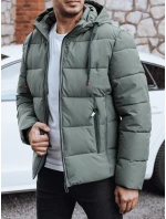 Pánská prošívaná zimní bunda s kapucí šedá Dstreet model 21991474 - FashionStreet