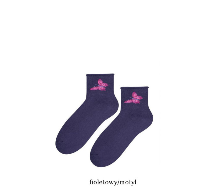 Vzorované netlačiace ponožky Steven art.099 35-40