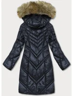 Tmavomodrá prešívaná dámska bunda (H-97-2)
