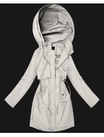 Dámska klasická bunda Goodlookin s podšívkou svetlo béžová (B2006-46)