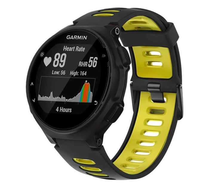 Silikónový remienok pre Garmin G02 - čierno-žltý Silikónový remienok pre Garmin G02 - čierno-žltý