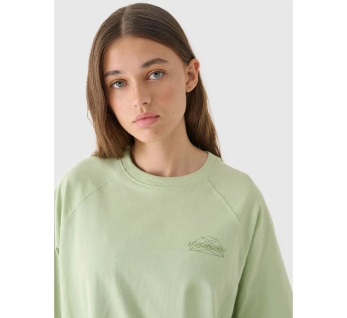 Dámske tričko oversize s potlačou 4F 4FRAW24TTSHF2583-43S