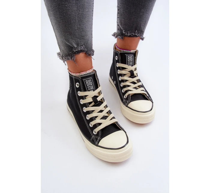 Dámské vysoké tenisky Big Star model 21654788 černé - Big Star Shoes