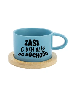 MOHLA BYCH BÝT MILÁ, ALE NECHCE SE MI - modrý hrníček makronka 200 ml