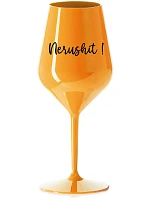 NERUSHIT! - oranžová nerozbitná sklenice na víno 470 ml