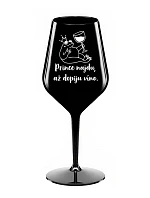 PRINCE I WILL FIND YOU WHILE I DRINK WINE - čierny nerozbitný pohár na víno 470 ml PRINCE I WILL FIND YOU WHILE I DRINK WINE - čierny nerozbitný pohár na víno 470 ml