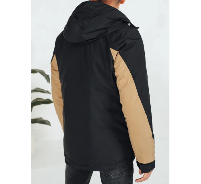 Pánská zimní bunda s kapucí v barvě camel Dstreet model 21991402 - FashionStreet