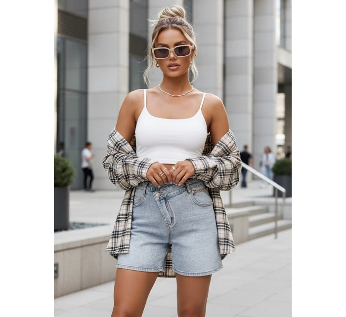 FashionStreet dámske modré džínsové šortky SY0492