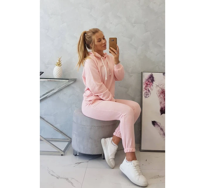 Tepláková súprava s kapucňou púdrovo ružová Tepláková súprava s kapucňou púdrovo ružová