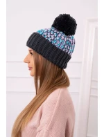 Dámska čiapka s brmbolcom Ellen K325 graphite Dámska čiapka s brmbolcom Ellen K325 graphite