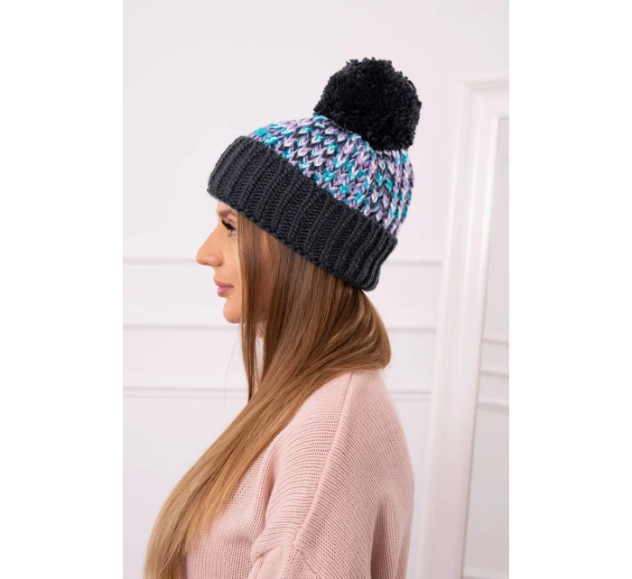 Dámska čiapka s brmbolcom Ellen K325 graphite Dámska čiapka s brmbolcom Ellen K325 graphite