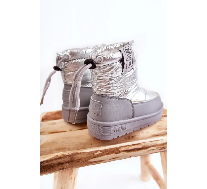 Dziecięce Śniegowce Big Star KK374218 Szaro-Srebrne Dziecięce Śniegowce Big Star KK374218 Szaro-Srebrne