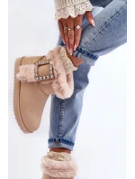 Śniegowce Ocieplane Z Klamrą Beżowe Dulca