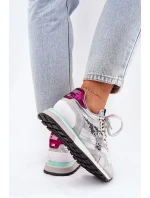Sneakersy Buty Sportowe Damskie D.Franklin DFSH378006 Srebrne