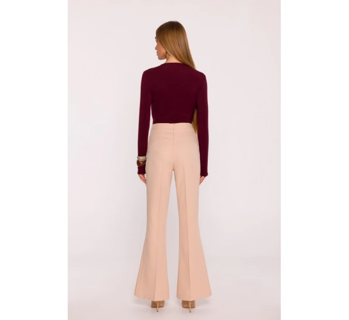 model 21295978 Kalhoty s rozšířenými nohavicemi béžové - Moe