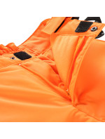Detské lyžiarske nohavice s membránou ptx ALPINE PRO OSAGO neónovo oranžové