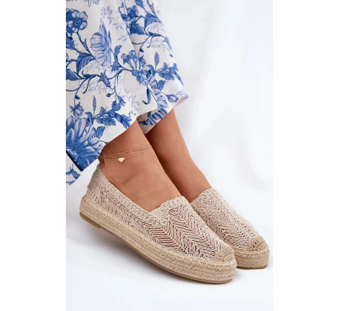 Dámske espadrilky na platforme Vinceza - béžové