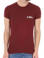 Pánske tričko - 111035 1A526 - 00076 - vínová - Emporio Armani
