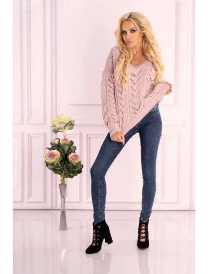 Dámsky sveter Manesa sv.ružový - Merribel