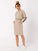 Dámska sukňa M728 béžová - Moe