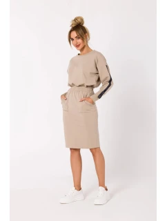 Dámska sukňa M728 béžová - Moe