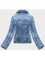 Světle modrá dámská džínová bunda s límcem model 16994012 - GOURD JEANS