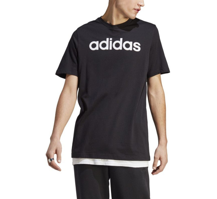 Tričko adidas Essentials Single Jersey s lineárnym vyšívaným logom M IC9274