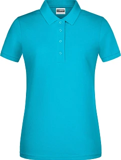 Dámské piqué polo z bio bavlny 02. turquoise model 22534282 - Daiber