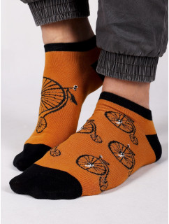 Yoclub členok Funny bavlnené ponožky vzory farby Brown