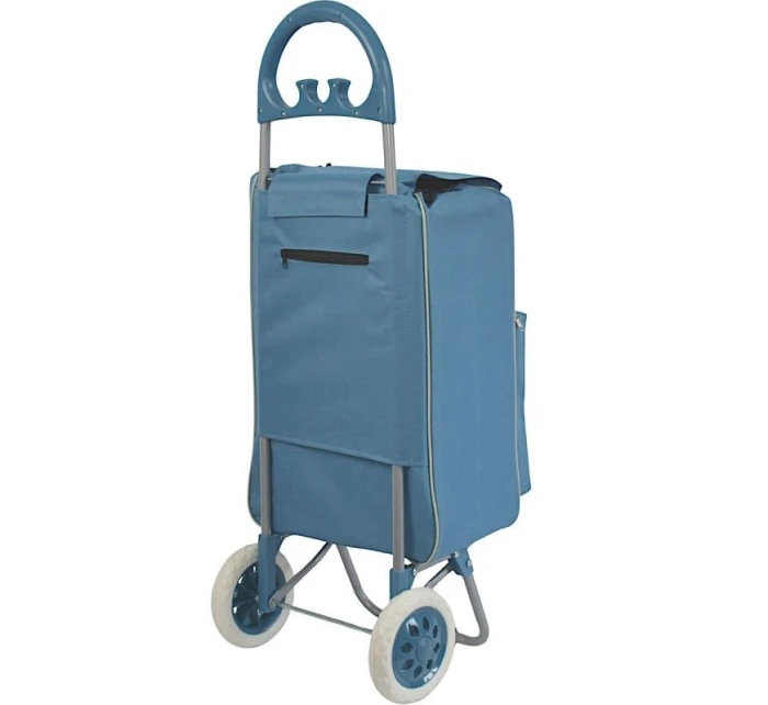 NÁKUPNÁ TAŠKA NA KOLIESKACH S RÁMOM 40L MODRÁ