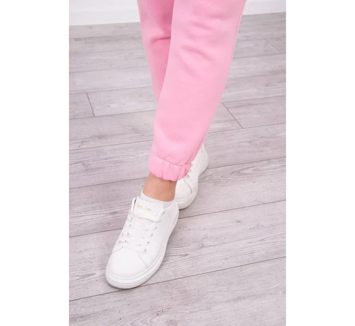 Zateplený set s mikinou s kapucňou svetlo ružový Zateplený set s mikinou s kapucňou svetlo ružový