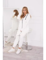 Hrejivá súprava s dlhou mikinou ecru