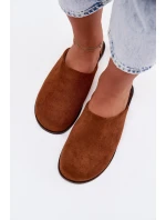 Dámské ploché sandály z eko semiše Camel Veronelle Dámské ploché sandály z eko semiše Camel Veronelle