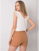 Šortky DHJ SN model 15733976 světle hnědá - FPrice Šortky DHJ SN model 15733976 světle hnědá - FPrice