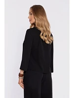 Elegantní halenka s rukávy černá model 22040523 - Moe