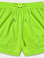Dámske neónovo zelené športové šortky (8K951-153)