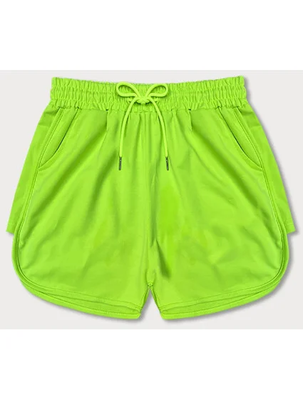 Dámske športové šortky v neónovo zelenej farbe (8K951-153) Dámske športové šortky v neónovo zelenej farbe (8K951-153)