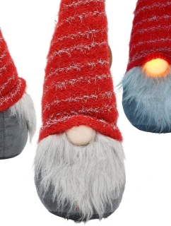 DUCH s dlhou červenou čiapkou a svietiacim nosom 10x9x42 cm