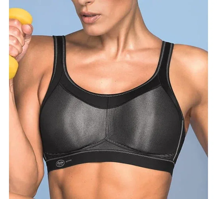 tvarovaná športová podprsenka 5529 čierna - Active