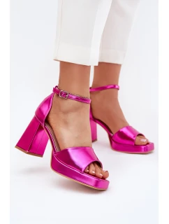 Dámské Sandály Na Podpatku Fuchsie model 21703017 - Boto