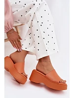 Dámské espadrilky na platformě oranžové Virelia