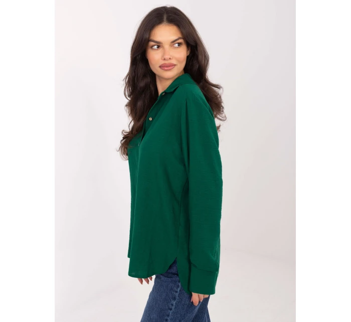 Košeľa LK KS 510109.70 tmavozelená