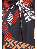 Numoco SOFIA dámske šaty so zaväzovaním v páse - pestrofarebné