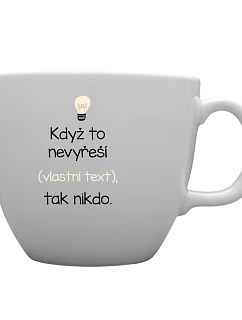 Personalizovaný keramický hrnček MEGA XXL s objemom 1 000 ml – ak to nezvládne on… tak už nikto