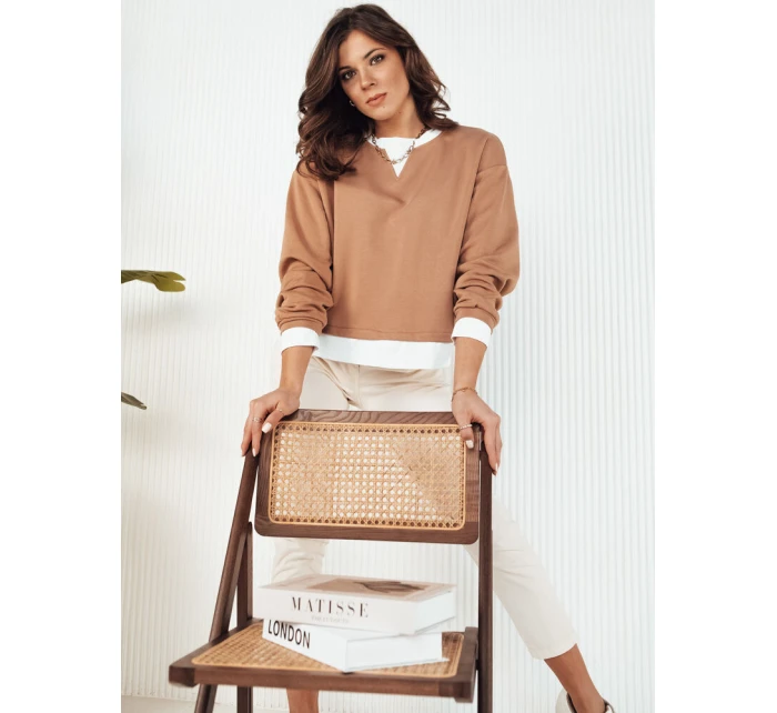 Dámska mikina LORAN camel FashionStreet BY1252