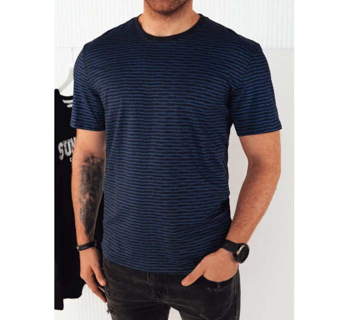 Pánské tmavě modré tričko s potiskem Dstreet model 21973718 - FashionStreet